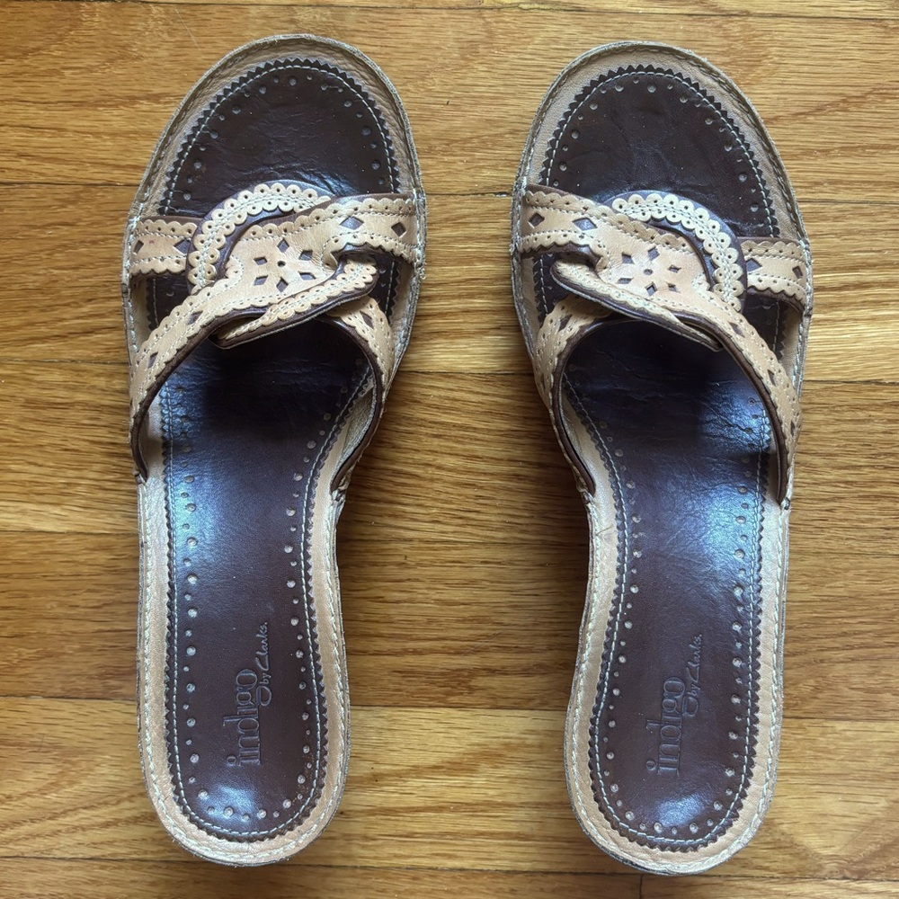 Indigo by Clarks leather sandals. Women’s size 7M